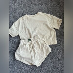 Daily Drills Cropped Sleeve Crew & Super Short shorts